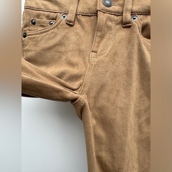 Levi’s 710 Super Skinny Faux Suede Tan Girl’s Pants Size 6 Years - Picture 4 of 14
